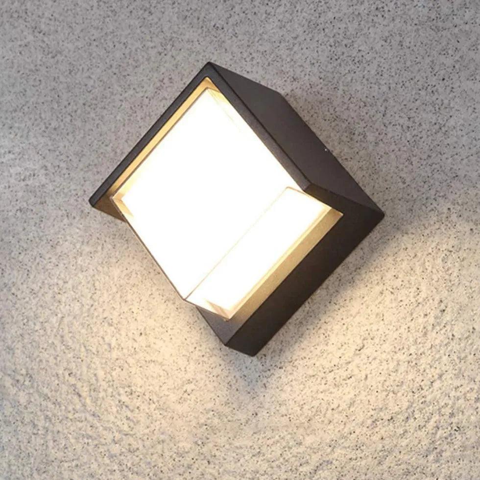 outdoor square wall lights black - Clowas