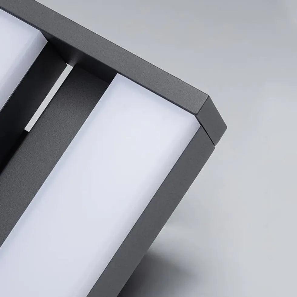 Warm White Rectangular Outdoor Up and Down Wall Lights - Clowas