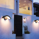 curved wall light black with sensor - Clowas