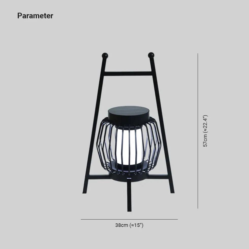 Lantern Black Solar Outdoor Floor lamps - Clowas