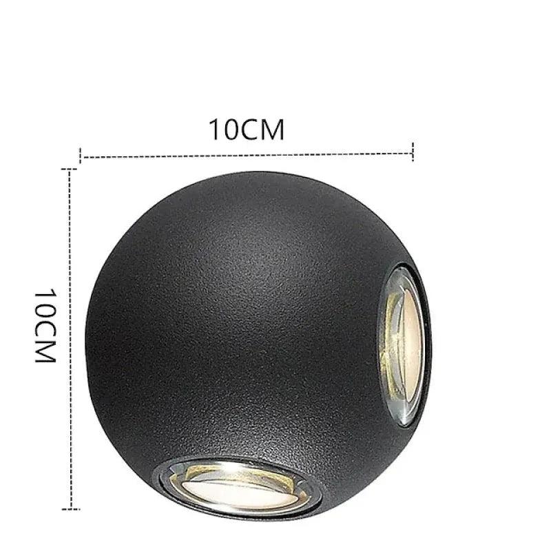 outdoor globe wall light black - Clowas
