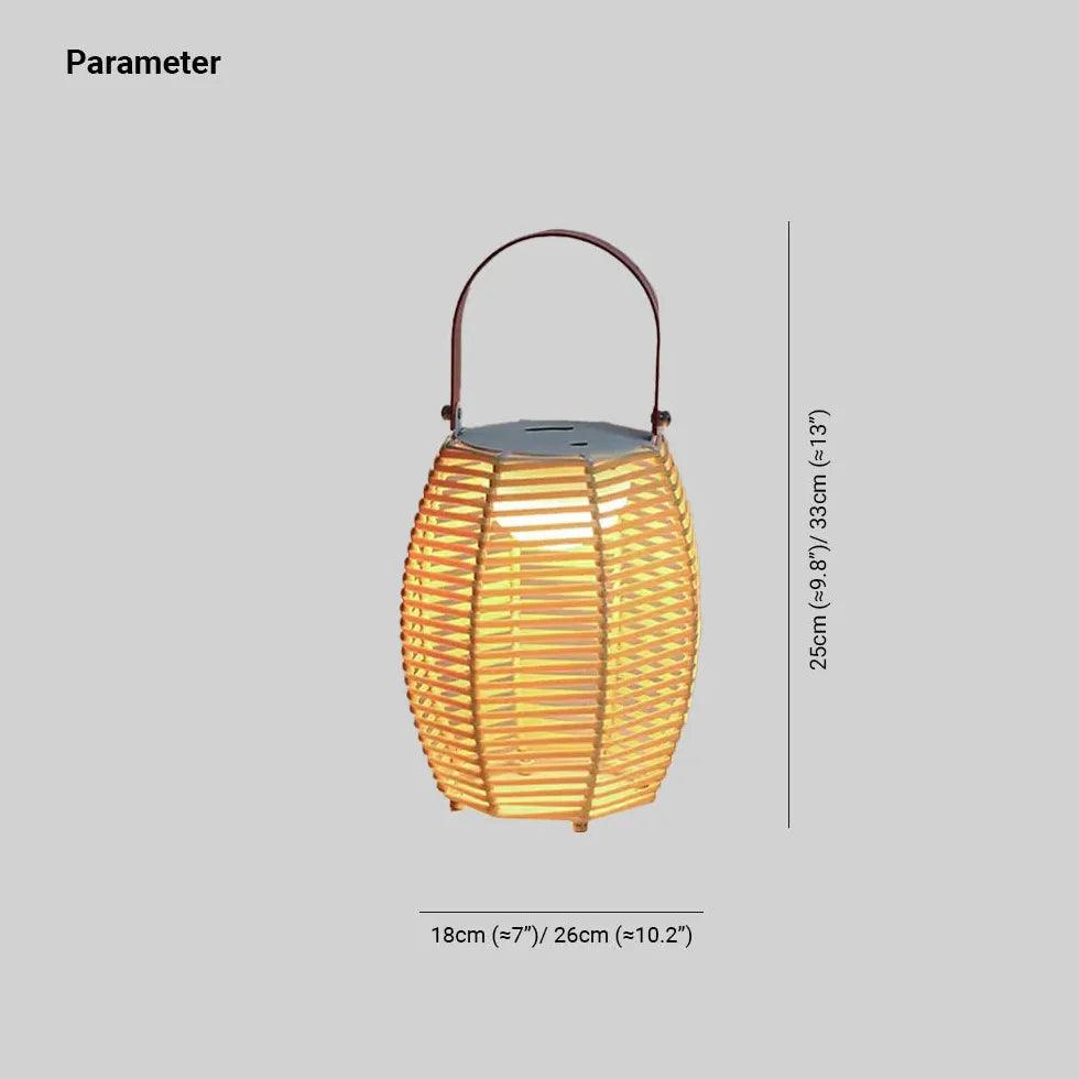 Handle Rattan Lantern Outdoor Floor lamps - Clowas