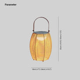 Handle Rattan Lantern Outdoor Floor lamps - Clowas