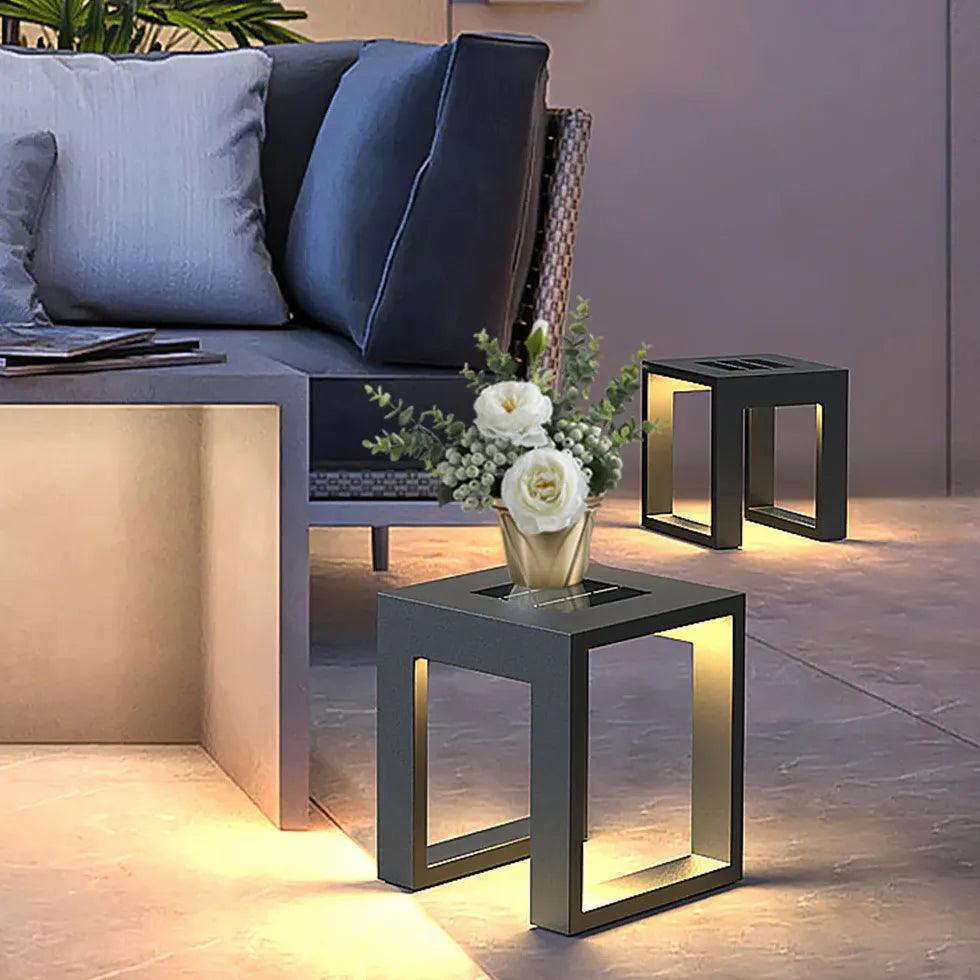 Square Frame black Outdoor Floor lamps - Clowas
