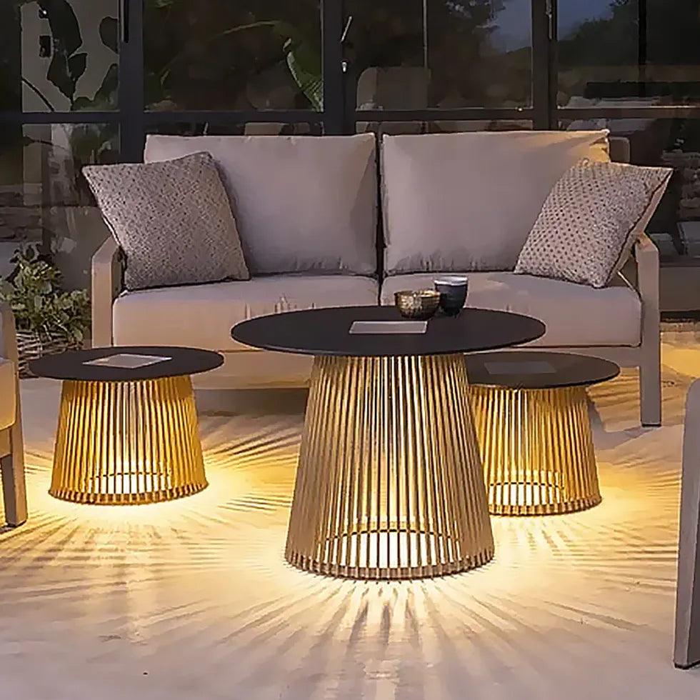 Round Table Outdoor Floor Lamps - Clowas