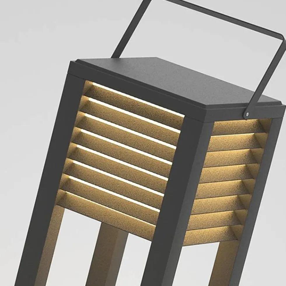 Venetian Blinds Cuboid Outdoor Floor Lamps - Clowas