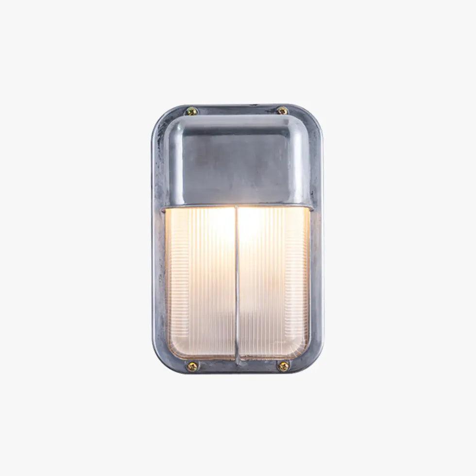 Geometric Silver Industrial Outdoor Wall Lights - Clowas