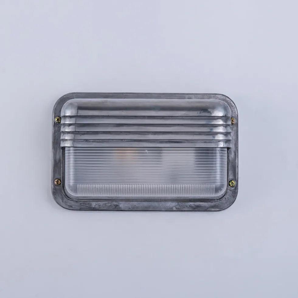 Geometric Silver Industrial Outdoor Wall Lights - Clowas