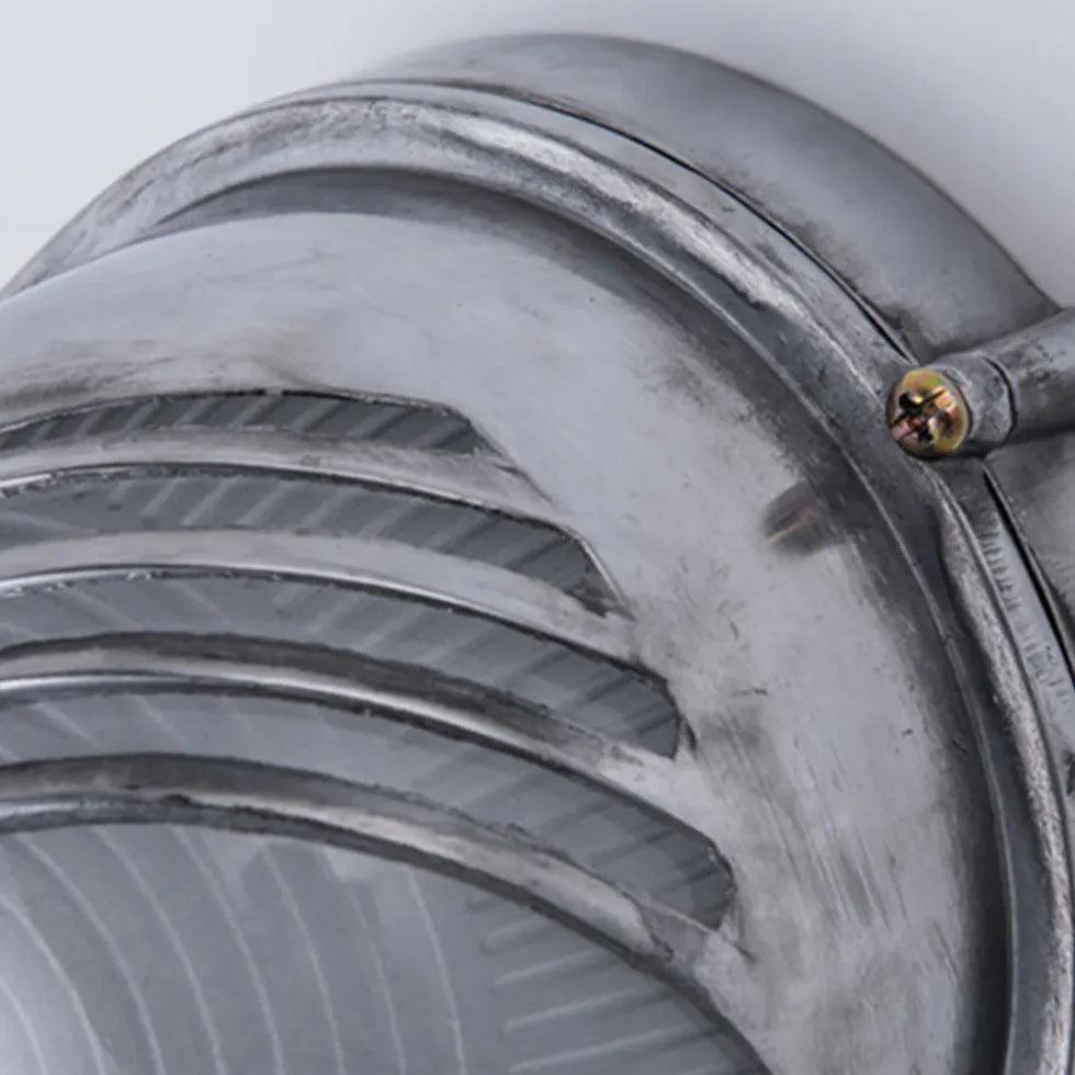 Geometric Silver Industrial Outdoor Wall Lights - Clowas