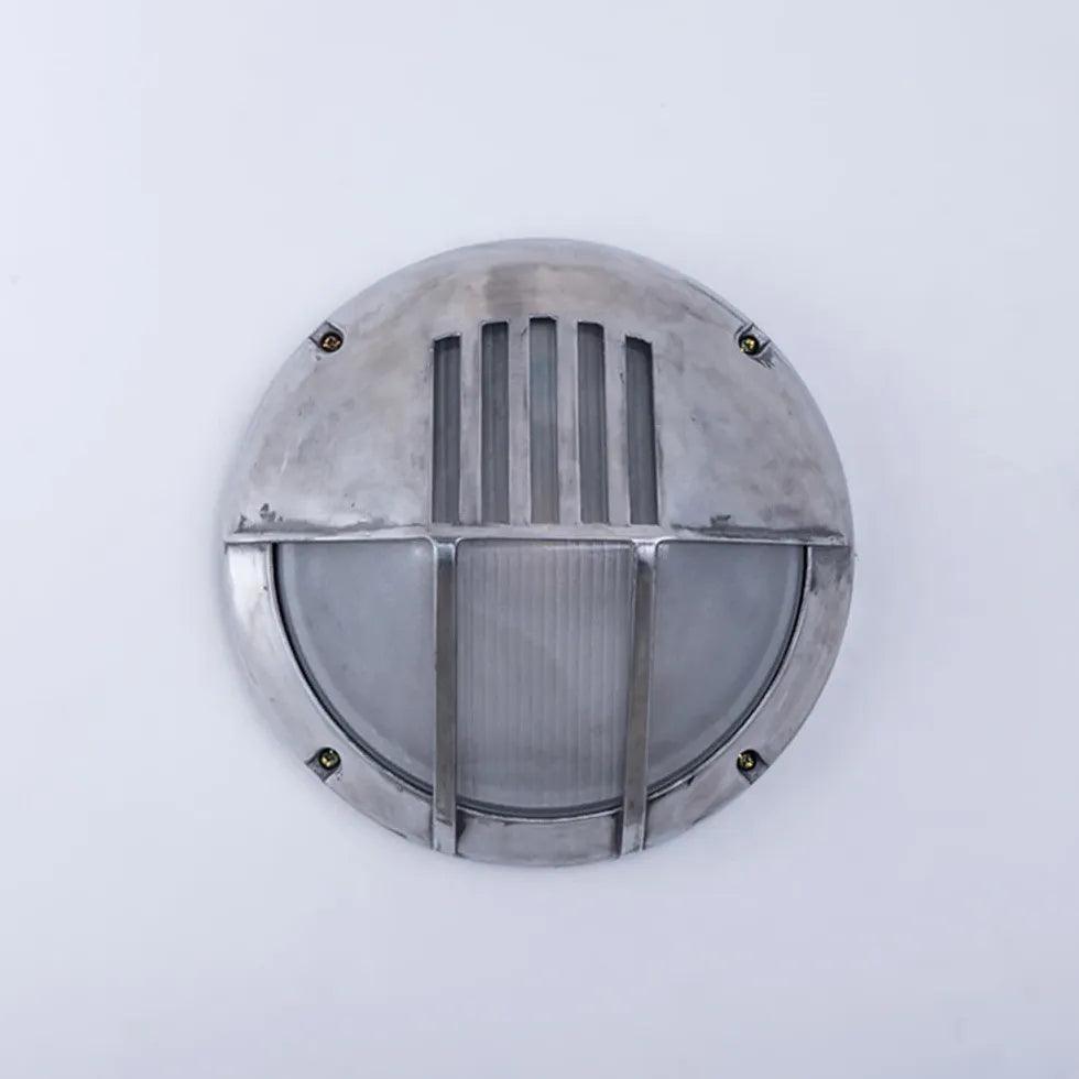 Geometric Silver Industrial Outdoor Wall Lights - Clowas