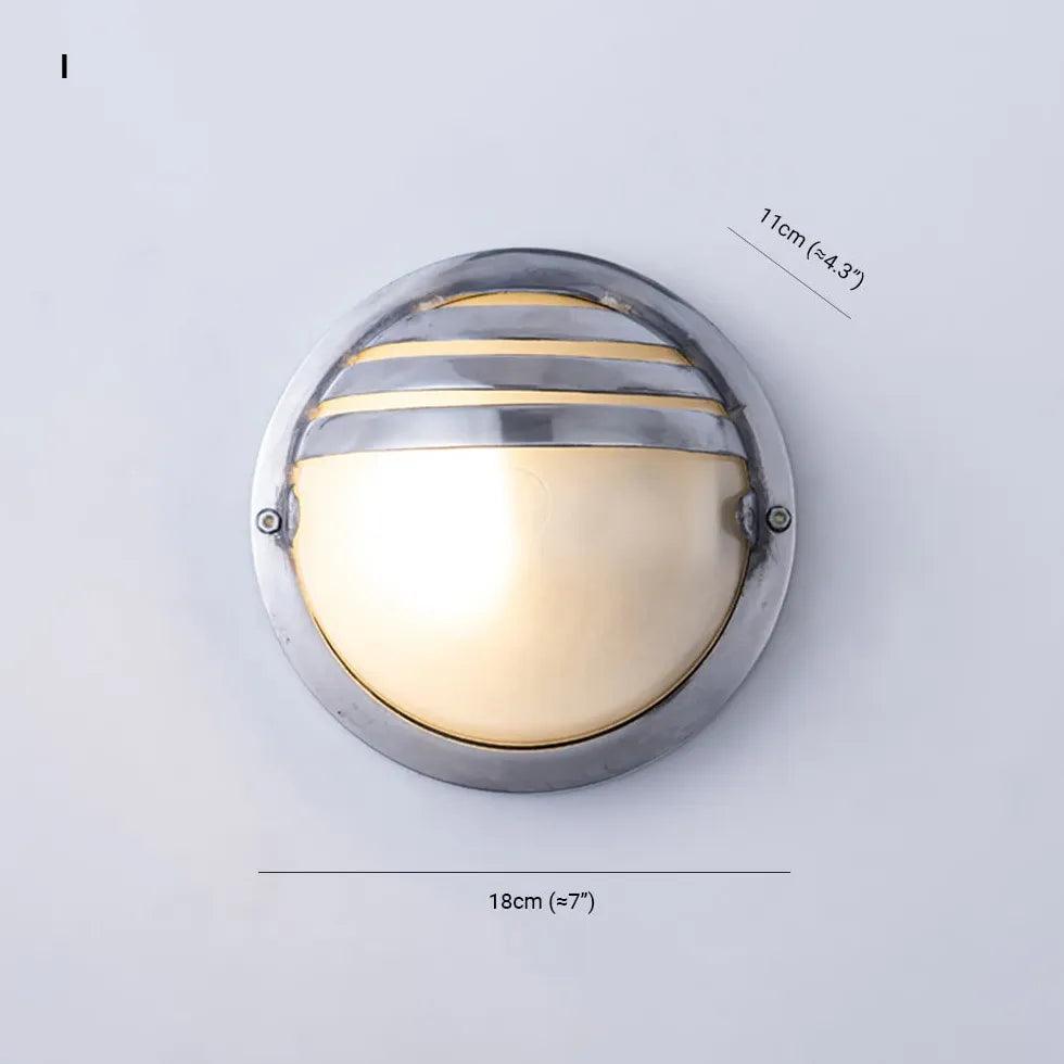 Geometric Silver Industrial Outdoor Wall Lights - Clowas