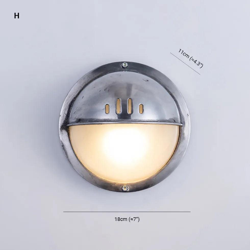 Geometric Silver Industrial Outdoor Wall Lights - Clowas