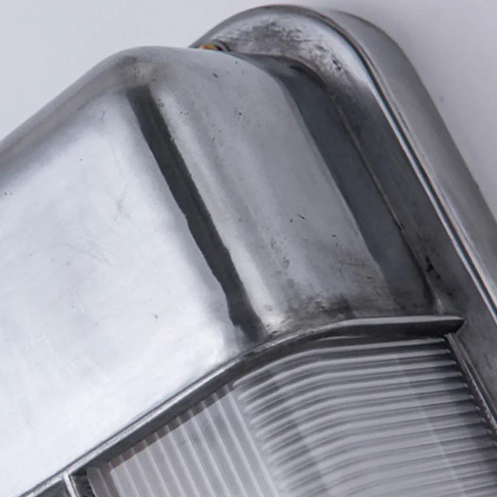 Geometric Silver Industrial Outdoor Wall Lights - Clowas