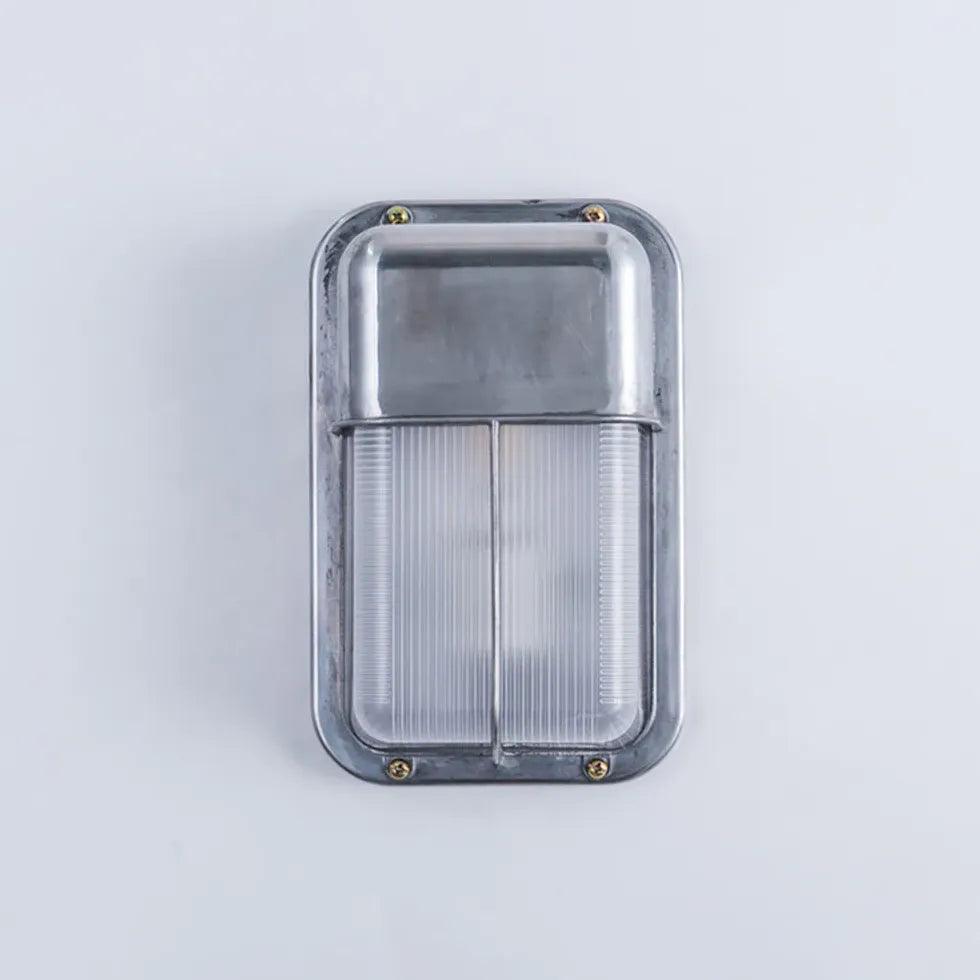 Geometric Silver Industrial Outdoor Wall Lights - Clowas