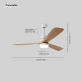 Three Leaves Modern Ceiling Fan with Light - Clowas
