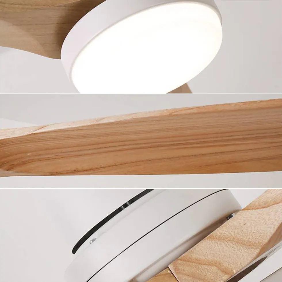 Three Leaves Modern Ceiling Fan with Light - Clowas