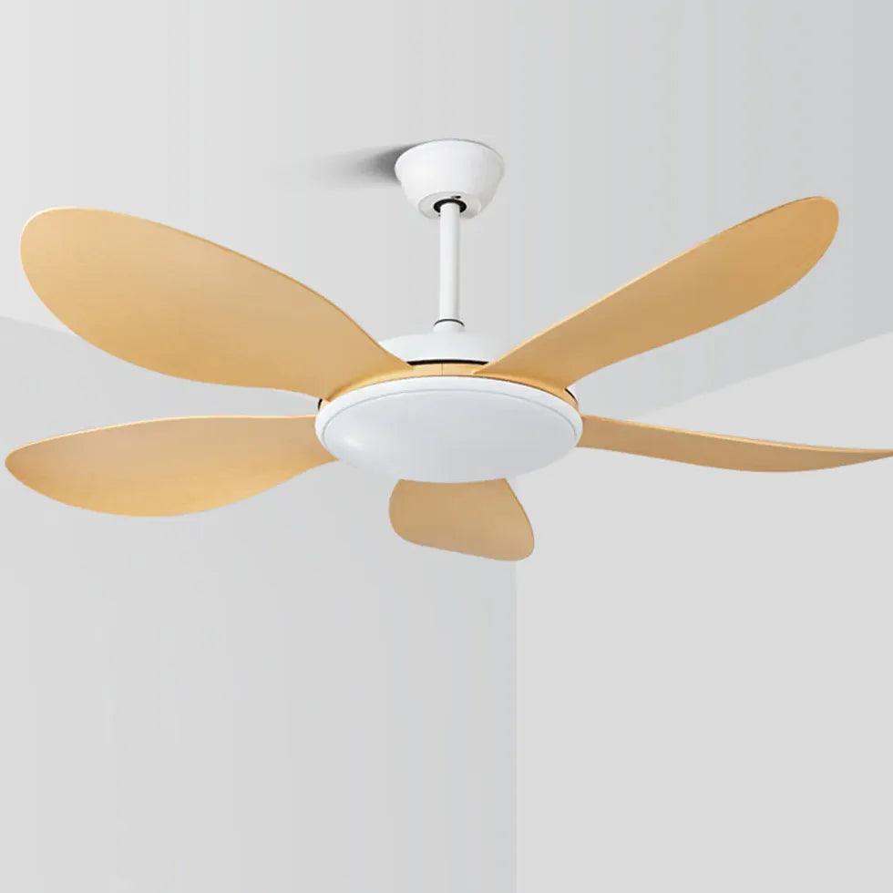 White Wooden Fan with Light - Clowas