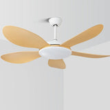 White Wooden Fan with Light - Clowas