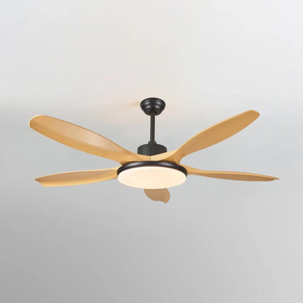 Yellow Bedroom LED Ceiling Fan with Light - Clowas