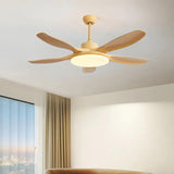 Yellow Bedroom LED Ceiling Fan with Light - Clowas