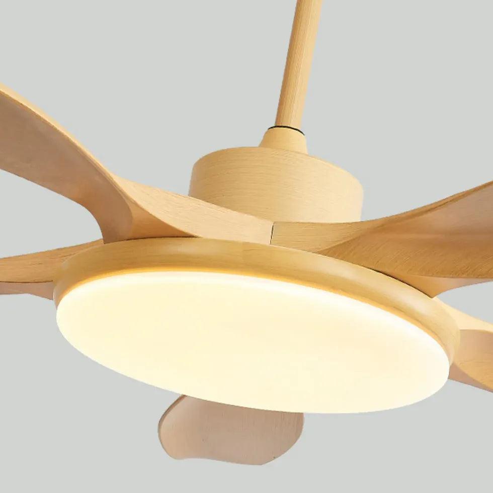 Yellow Bedroom LED Ceiling Fan with Light - Clowas