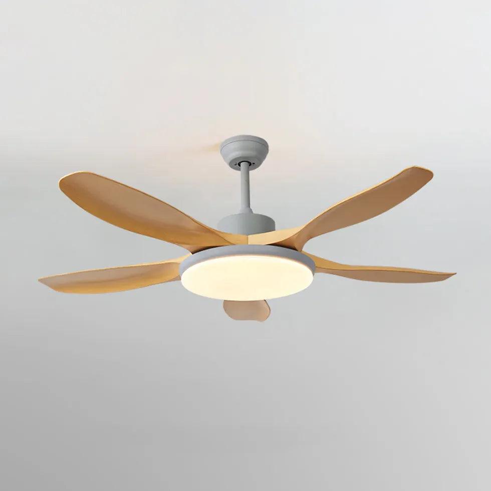 Yellow Bedroom LED Ceiling Fan with Light - Clowas