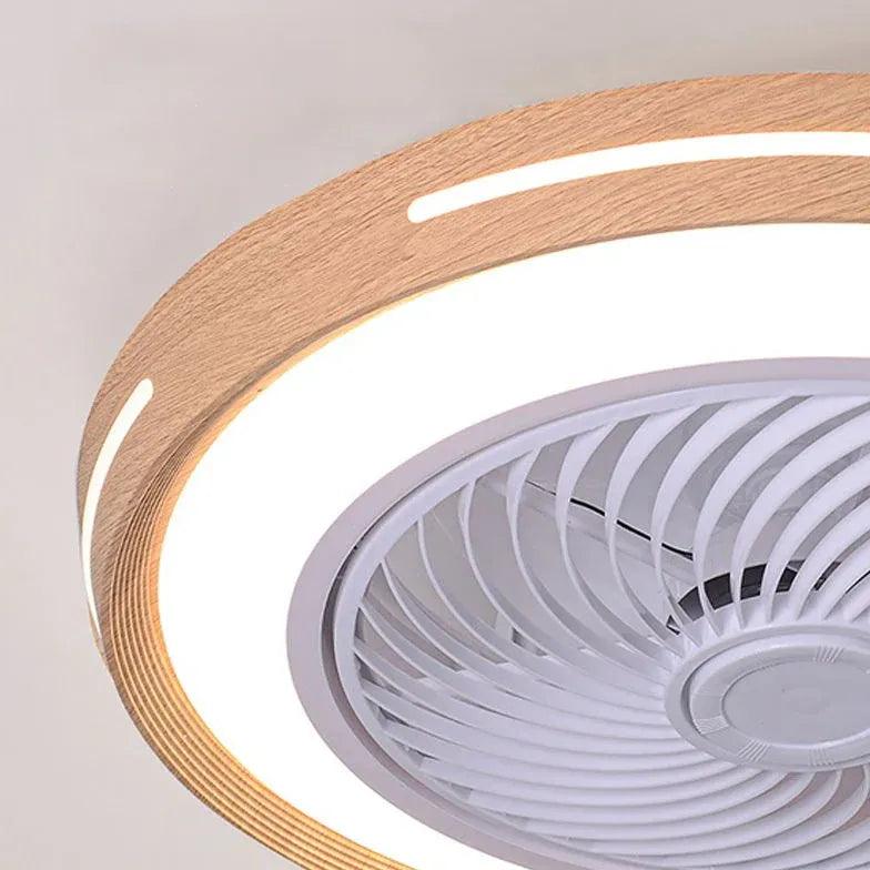Mute Modern Wooden Ceiling Fan with Light - Clowas