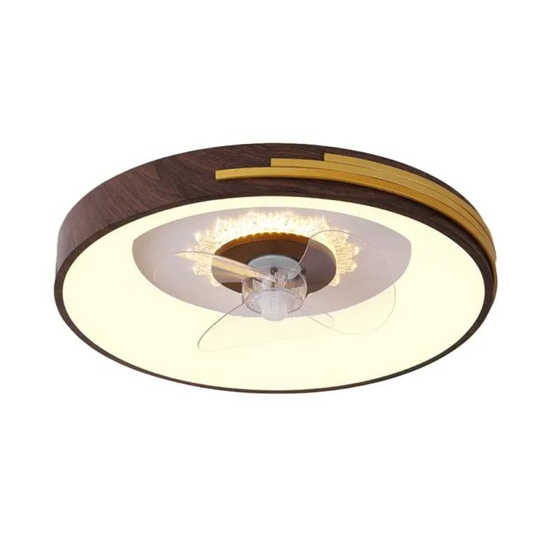 Hidden Bedroom Modern Ceiling Fan with Light - Clowas