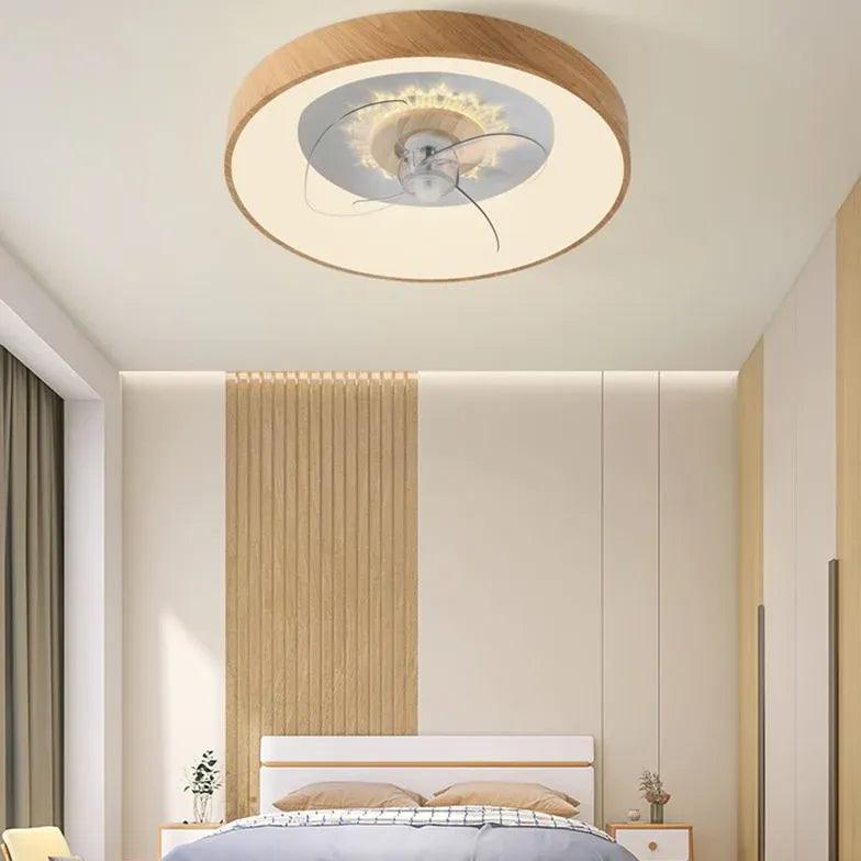 Hidden Bedroom Modern Ceiling Fan with Light - Clowas
