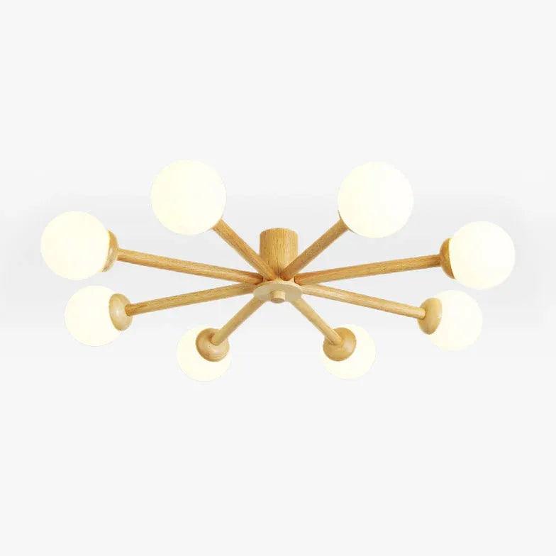 Radioactive Bulls Wooden Flush Ceiling Lights - Clowas