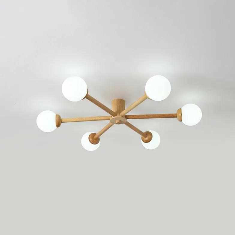 Radioactive Bulls Wooden Flush Ceiling Lights - Clowas