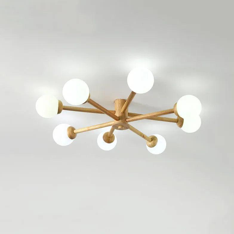 Radioactive Bulls Wooden Flush Ceiling Lights - Clowas