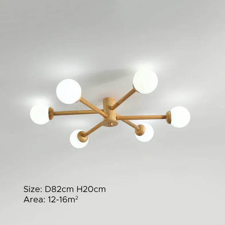 Radioactive Bulls Wooden Flush Ceiling Lights - Clowas