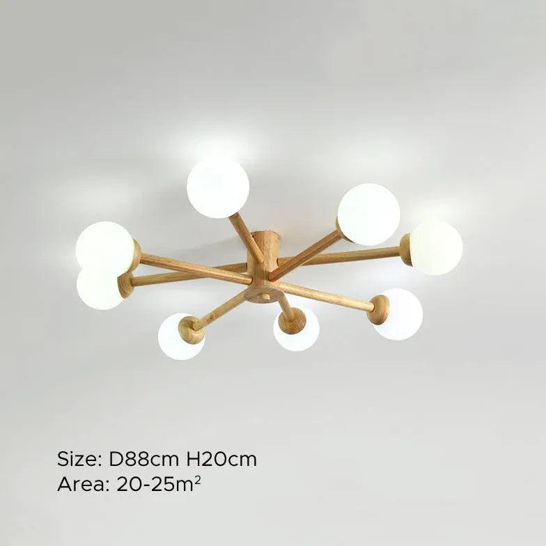 Radioactive Bulls Wooden Flush Ceiling Lights - Clowas