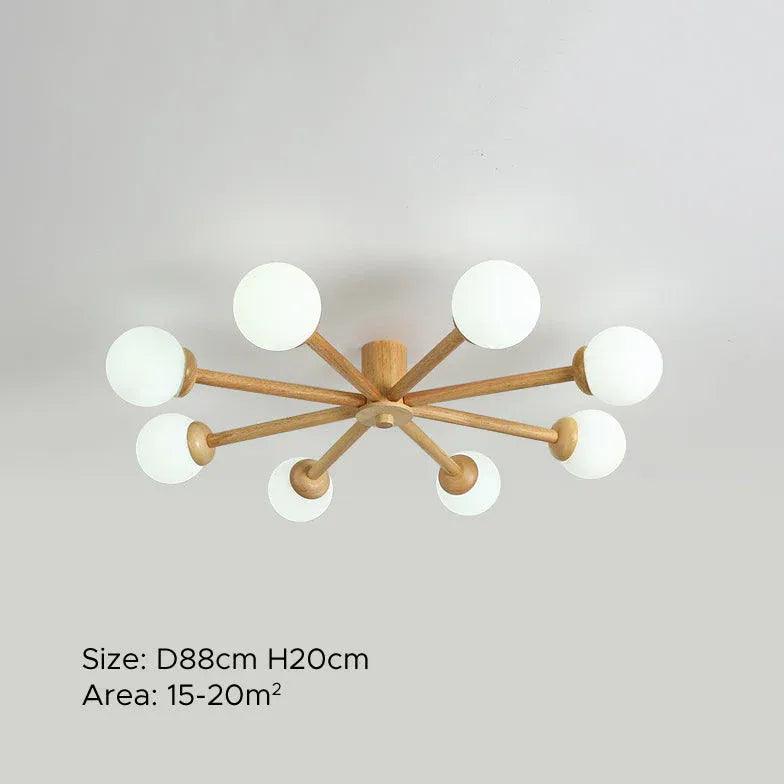 Radioactive Bulls Wooden Flush Ceiling Lights - Clowas