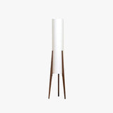 Cylindrical Floor Lamp with Wooden Stand - Clowas