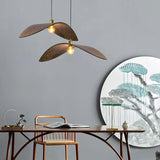 Streamlined Waves Vintage Wooden Pendant Light - Clowas
