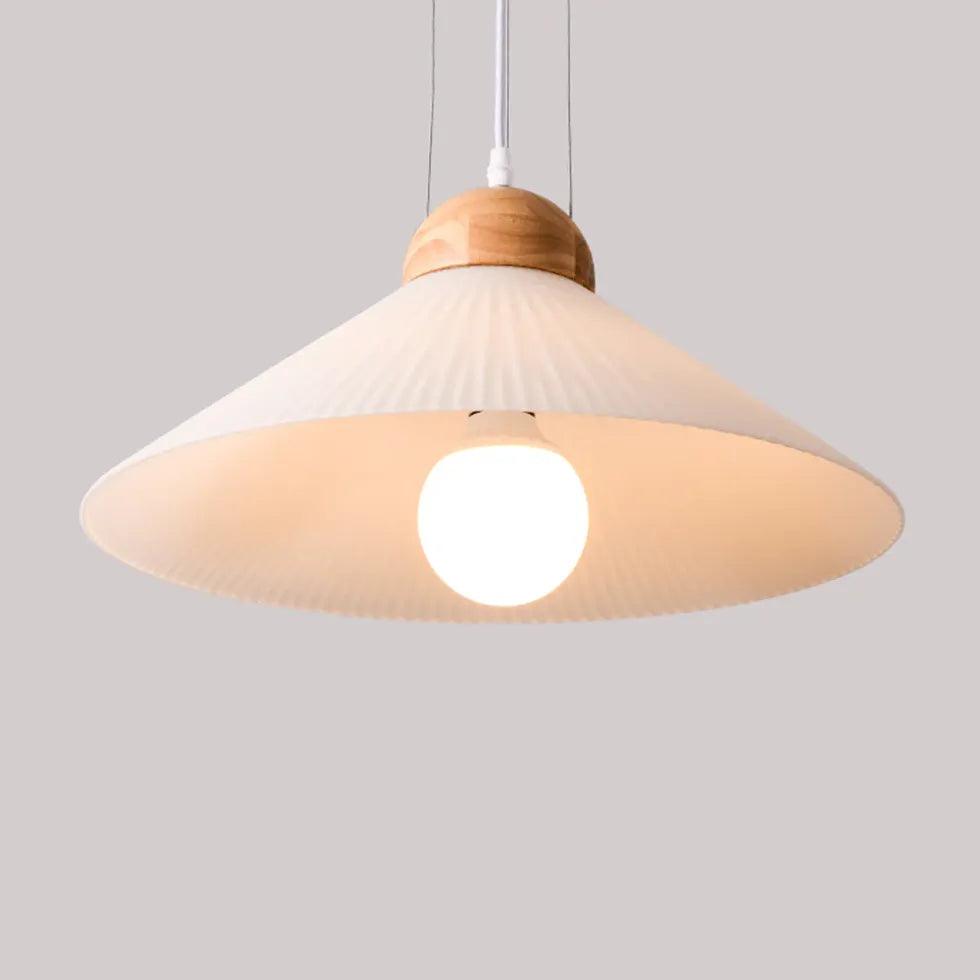 Umbrella-Shaped Wooden Modern Pendant Light - Clowas