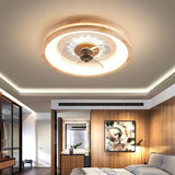 Round Border Wooden Ceiling Fan with Light - Clowas