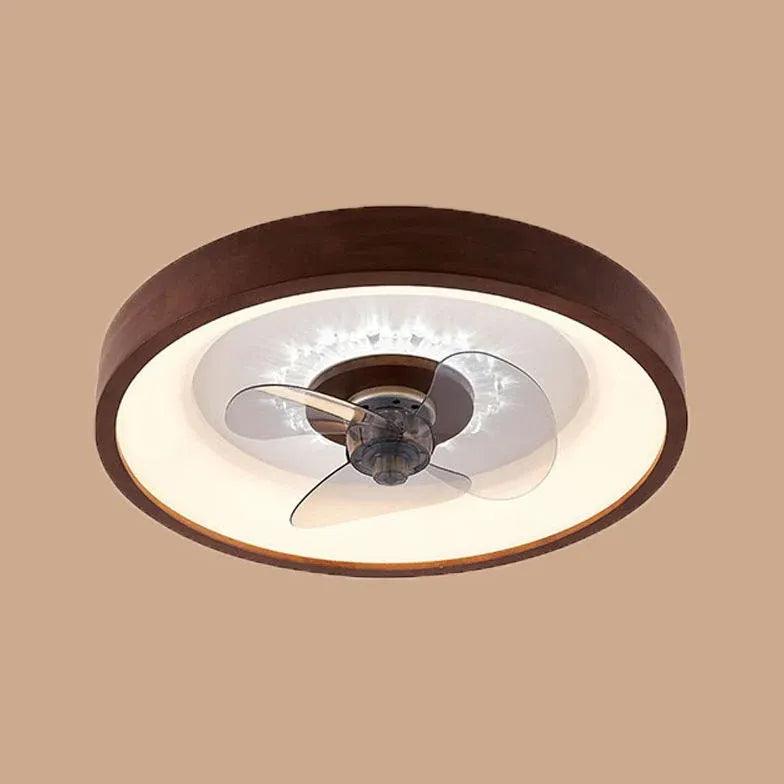 Round Border Wooden Ceiling Fan with Light - Clowas