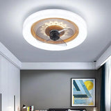 Round Border Wooden Ceiling Fan with Light - Clowas