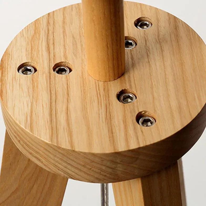 Cylindrical Beige Tripod Floor Lamp - Clowas