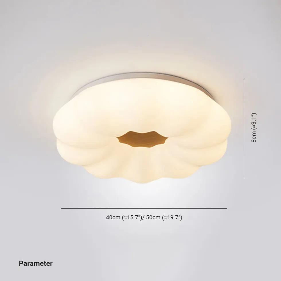 Cloud Cotton Bedroom White Flush Ceiling Lights - Clowas