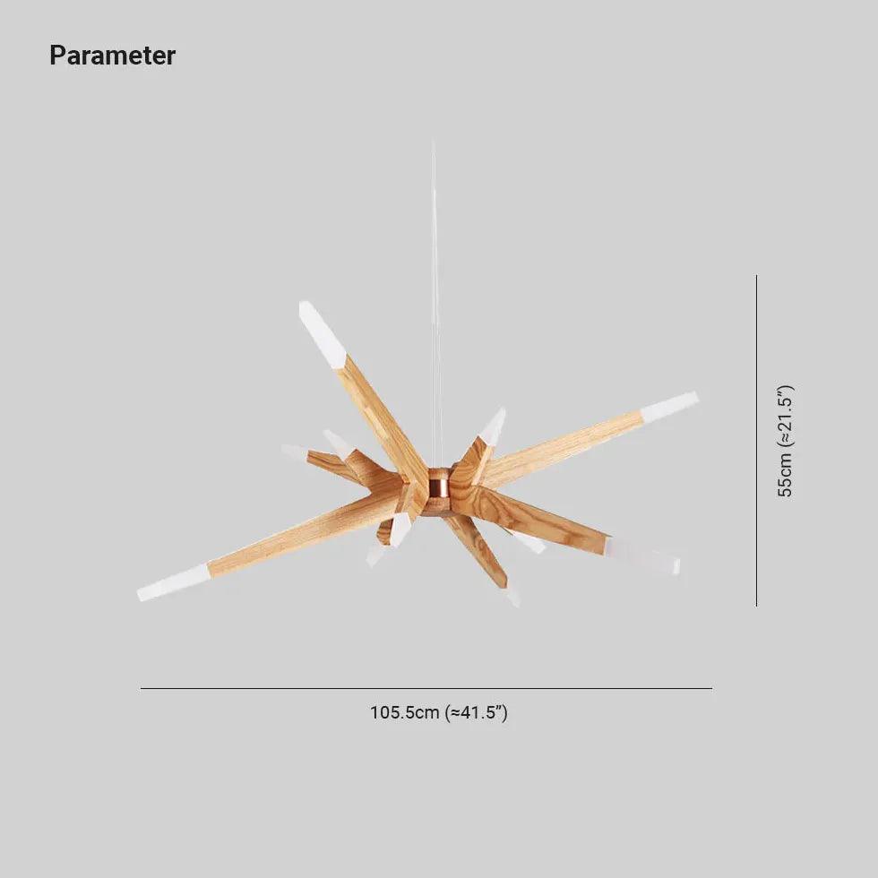 Asymmetric Multi-Branched Wooden Pendant Light - Clowas