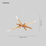 Asymmetric Multi-Branched Wooden Pendant Light - Clowas