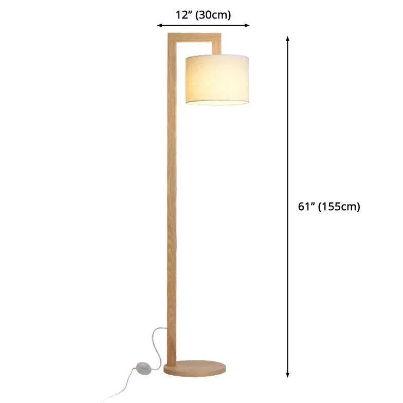 Oval Shaped Soft Light Wooden Floor Lamp - Clowas