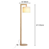 Oval Shaped Soft Light Wooden Floor Lamp - Clowas