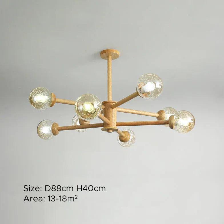 Bubble Wooden for Living Room Pendant Light - Clowas