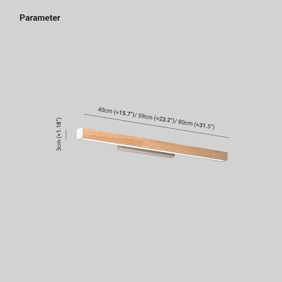 Minimalist Linear Wooden Led Mirror Lights - Clowas