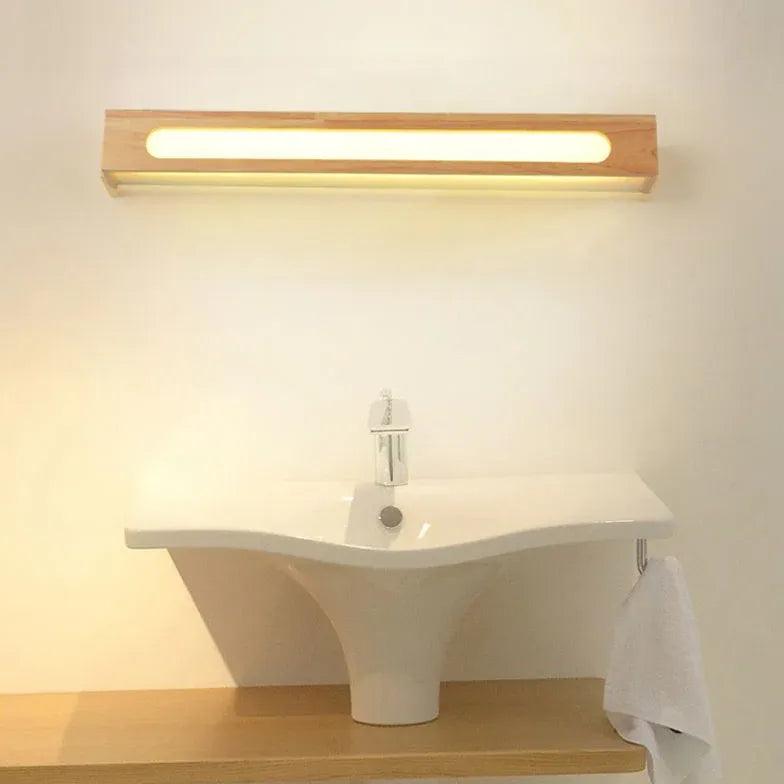 Geometry Brown Wooden Led Wall Lights - Clowas